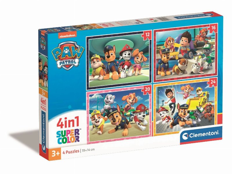 Puzzle Patrulha Pata Clementoni 4 Em 1