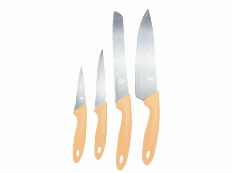 Conjunto De 4 Facas Actuel Inox Com Cabo Plástico