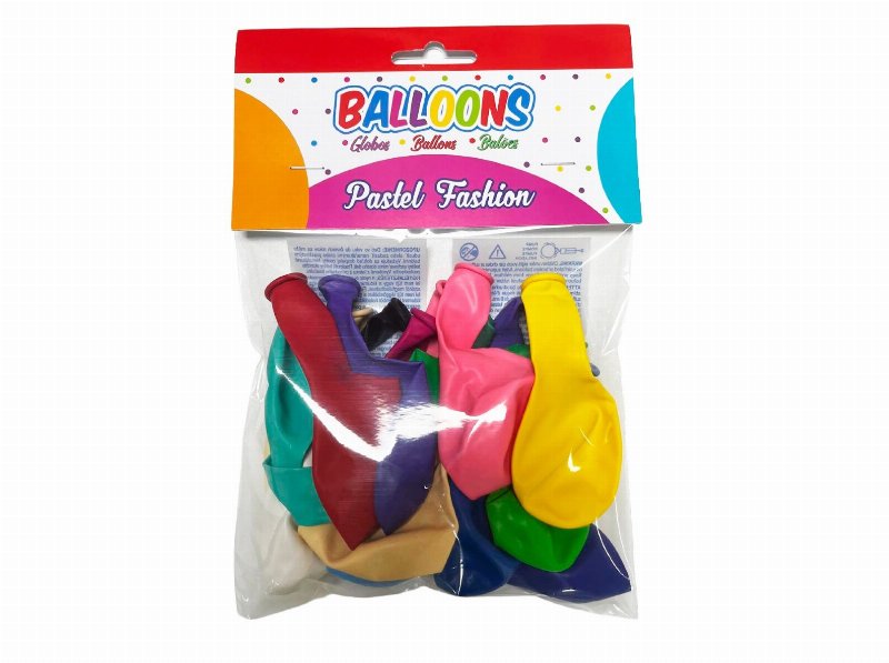 Conjunto 20 Balões Pastel Fashion Balloons Cores Sortidas