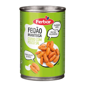 Feijão Manteiga Cozido Ferbar 410 gr (Peso Escorrido 260 gr)