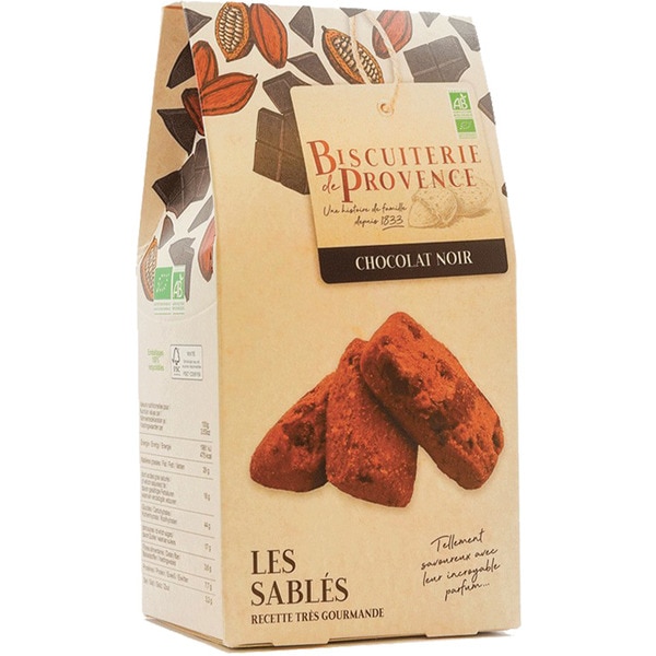 Les Sablés Bolachas Com Chocolate Preto Biológicas 120 g