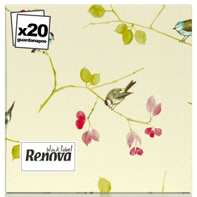 Guardanapos 3 Folhas Black Label Decorado Renova 20 Un