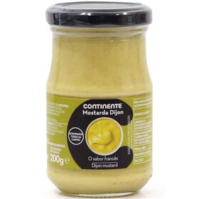 Mostarda Dijon Em Vidro Sem Glúten Continente 200 gr