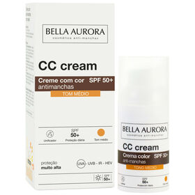Cc Cream Anti-Manchas Tom Médio Fps 50+ Bella Aurora 30 ml