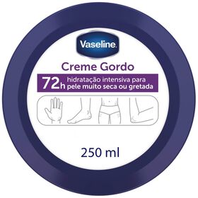Creme Corpo Gordo 72H Hidratação Intensiva Pele Muito Seca Vaseline 250 ml