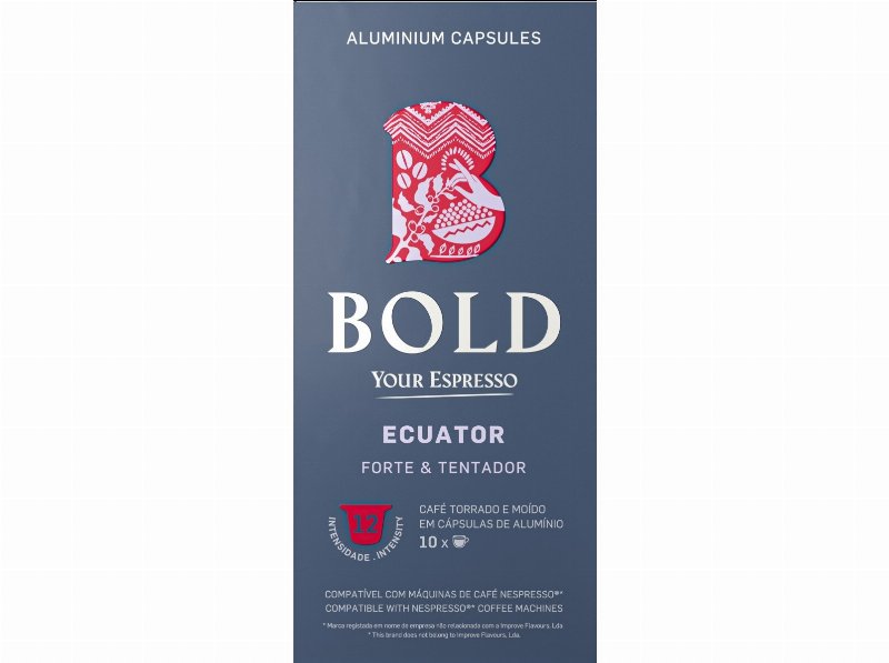 Cápsulas Café Bold Aluminio Compatível Com Nespresso Ecuator 10 Un
