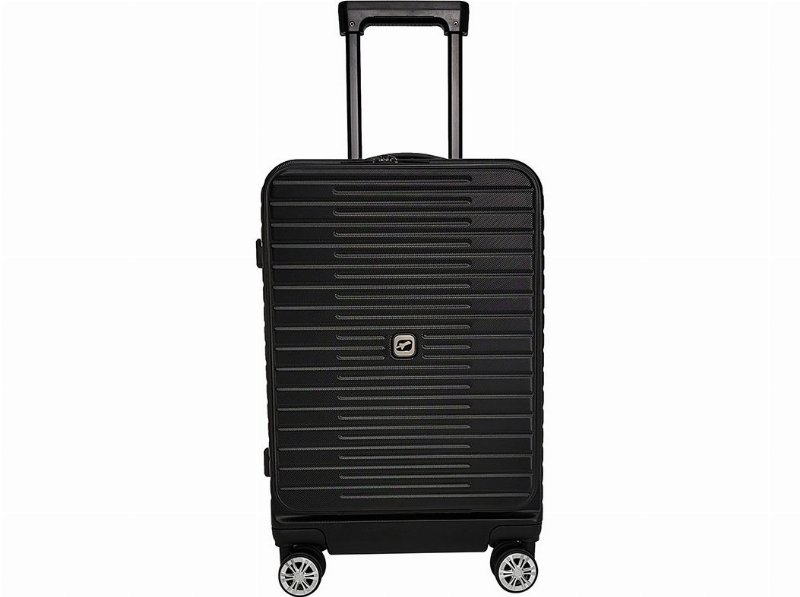 Mala De Cabine Rígida Airport Preto 8 Rodas 35X55X24Cm