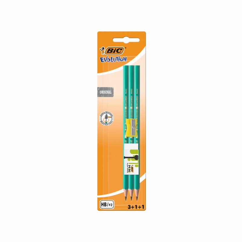 Bic Conjunto Lápis + Borracha + Afia Evolution