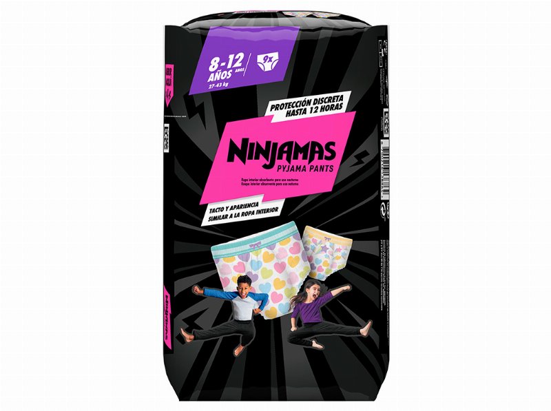 Fraldas Dodot Ninjamas Coração T8 8-12 Anos 23-43 kg 9Un