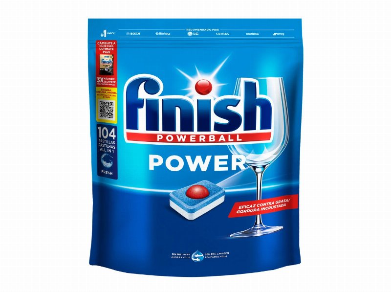 Detergente Máquina Loiça Finish Power Regular 104P