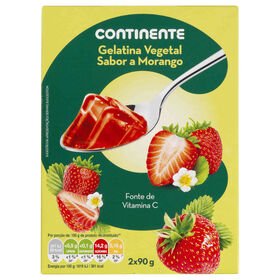 Gelatina Em Pó Vegetal De Morango Continente 180 gr
