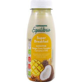 Smoothie Super Breakfast Manga, Coco, Gengibre, Curcuma E Chia Continente Equilíbrio 250 ml