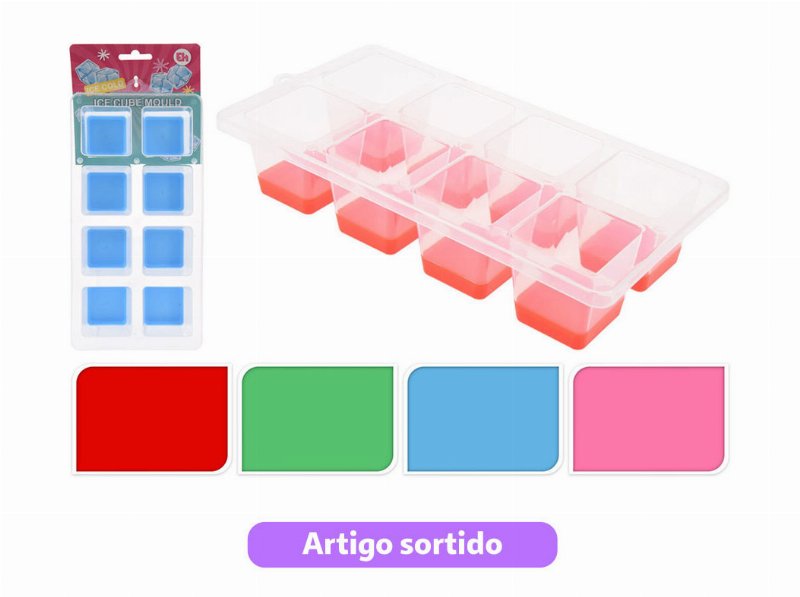 Cuvete Para Gelo 25X13X5Cm Cores Sortidas