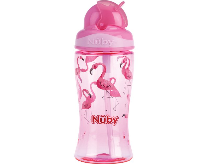 Copo Com Palha Nuby Rosa +12 Meses 360 ml