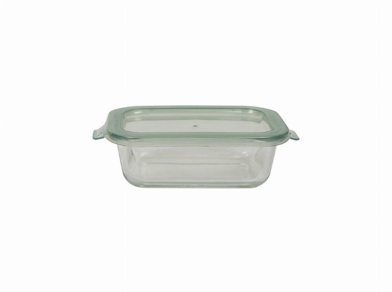 Caixa Hermética Vidro Actuel Rectangular Tampa Verde 0.36 l