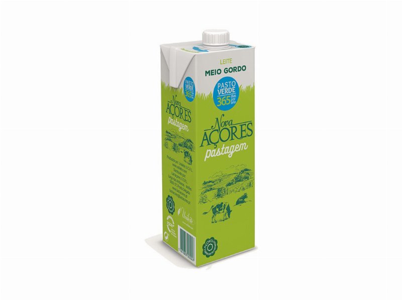 Leite Nova Açores Pastagem Meio Gordo 1 l
