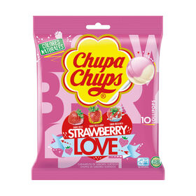 Chupa De Morango Lovers Sem Glúten Chupa Chups 120 gr (10 Un)