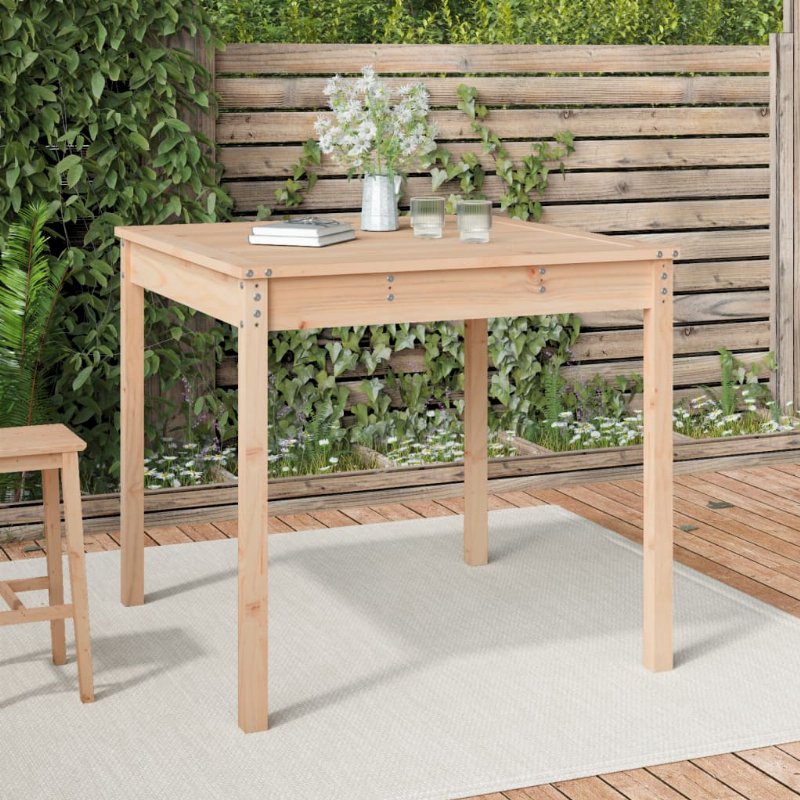 Hkh Mesa De Jardim 82,5X82, Madeira De Pinho Maciça - Marrom