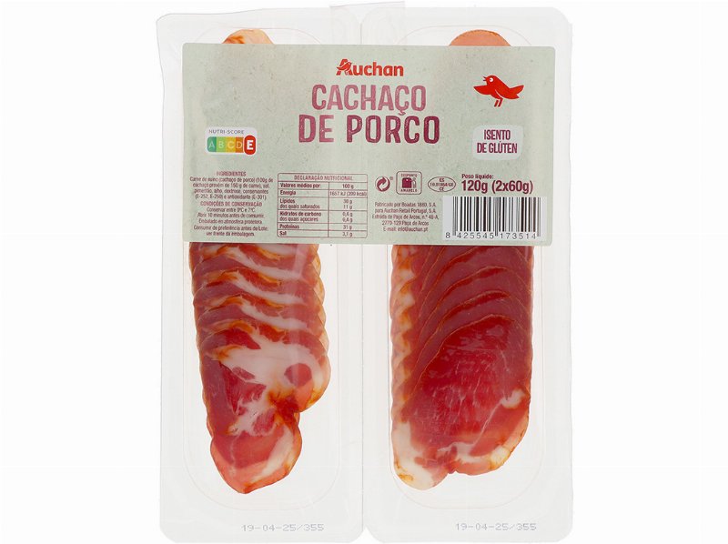 Cachaço De Porco Auchan Fatias 120 g