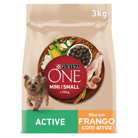 Ração Para Cão Adulto Mini Active Frango E Arroz Purina One Mini 3 kg