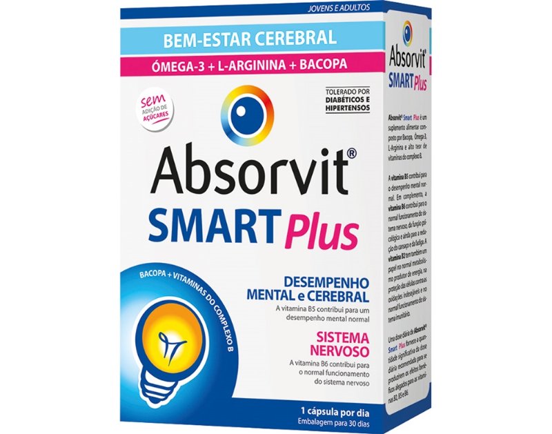 Suplemento Absorvit Smart Plus 30 Capsulas