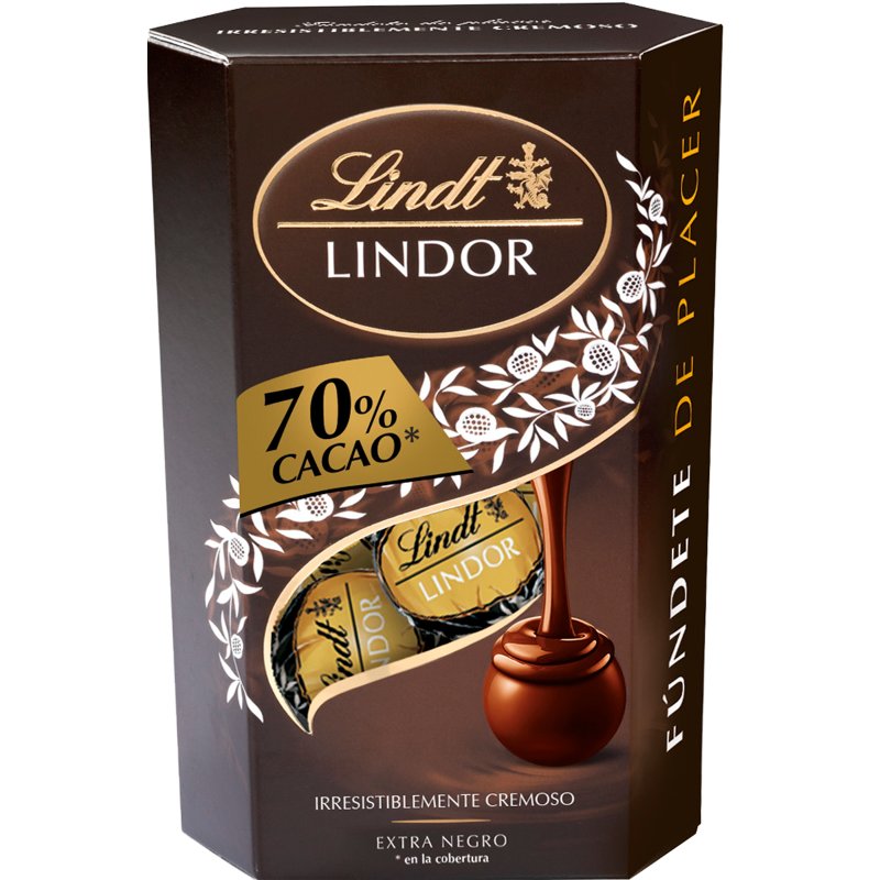 Bombons De Chocolate Preto 70% Lindor 75 g