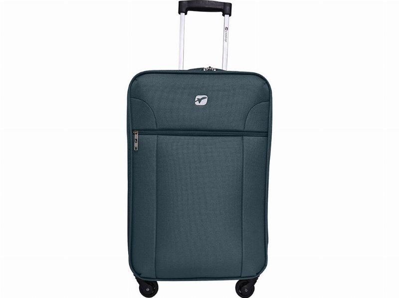 Mala De Cabine Flexível Airport Azul 4 Rodas 55X33X20Cm