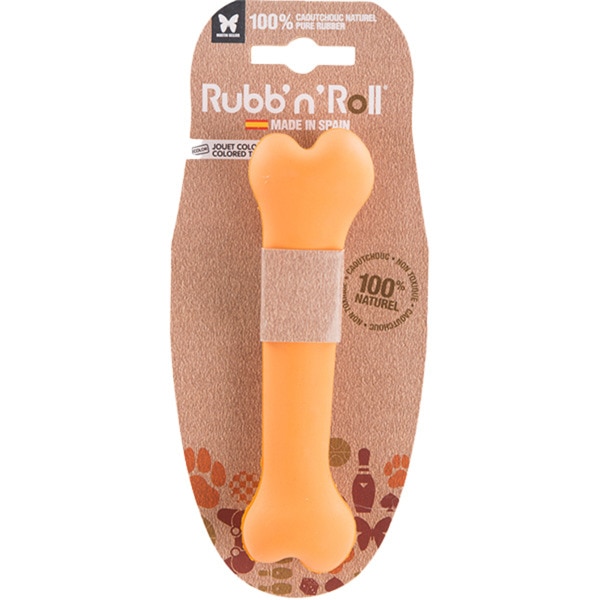 Brinquedo Para Cão Rubb'n'roll Osso Laranja Tamanho M 1 unidade
