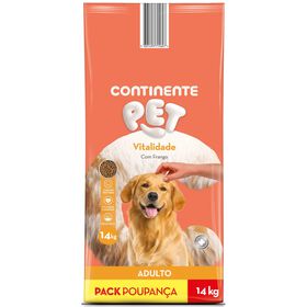 Ração Para Cão Adulto Vitalidade Sopa Frango Pack Poupança Continente Pet 14 kg