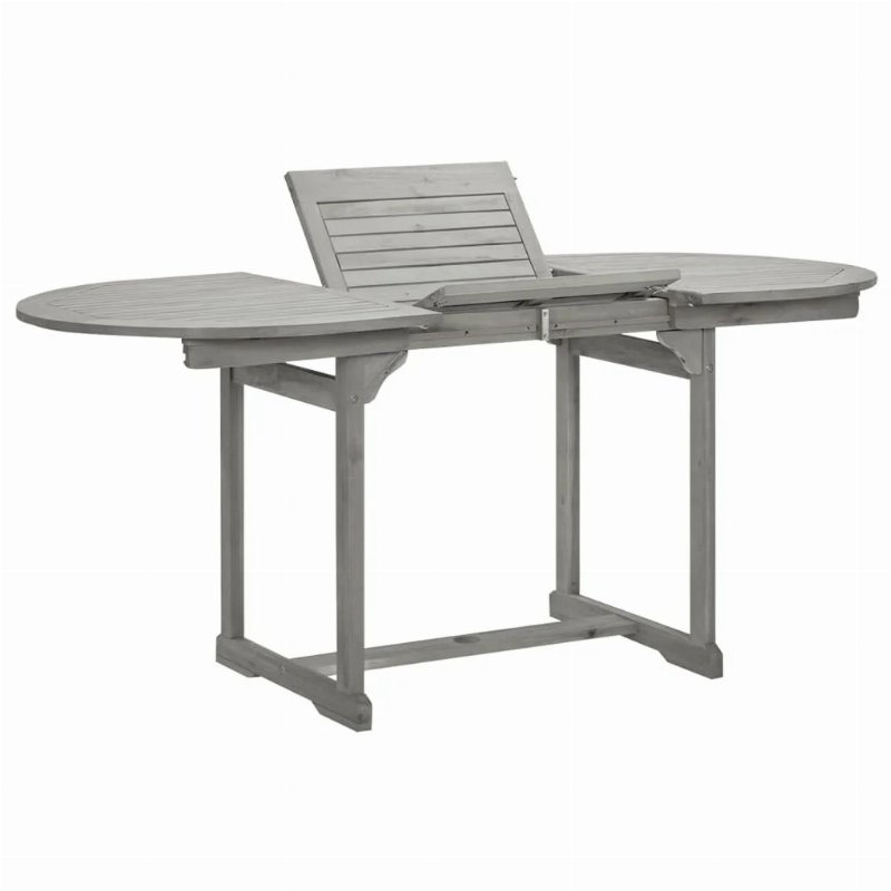 Hkh Mesa De Jantar P/ Jardim (120-170)X Acácia Maciça - Cinzento