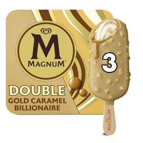 Gelado Double Gold Caramel Billionaire Magnum 255 ml (3 Un)