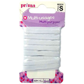 Elástico Medio 3Mx7Mm Branco Prima