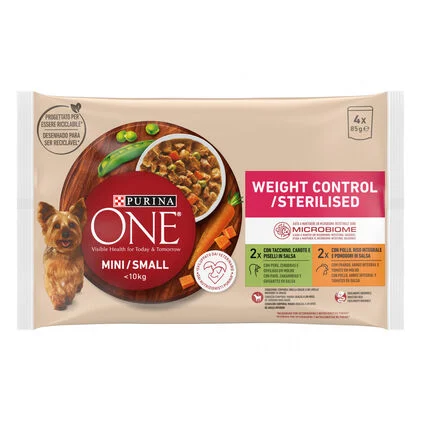 Comida Húmida Para Cão <10 kg Controlo De Peso Com Aves Purina One 0.34Kg