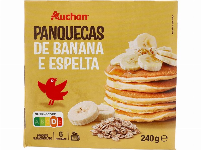 Panquecas Auchan Banana E Espelta 6Un 240 g