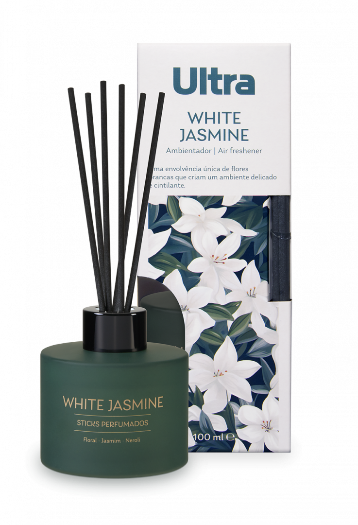 Ambientador Sticks Perfumados White Jasmine Ultra 0.1L