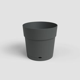 Vaso Redondo Plástico 20Cm Antracite Artevasi 1 Un