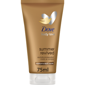 Autobronzeador Loção Rosto E Corpo Summer Revived Escuro Dove 75 ml