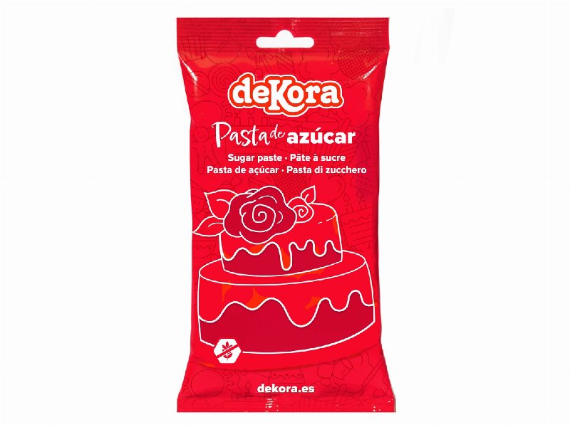 Pasta De Açucar Dekora Vermelho Paixão 250 g