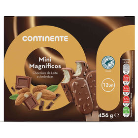 Gelado Mini Magníficos Amêndoa Continente 456 gr (12 Un)