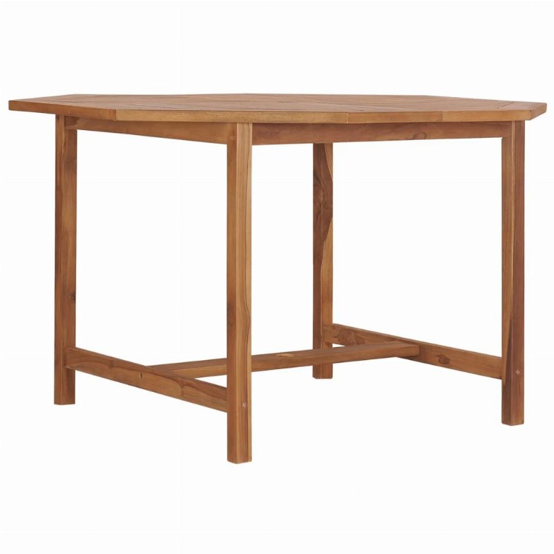 Hkh Mesa De Jantar P/ Jardim 110X110X75 Cm Madeira De Teca Maciça - Marrom