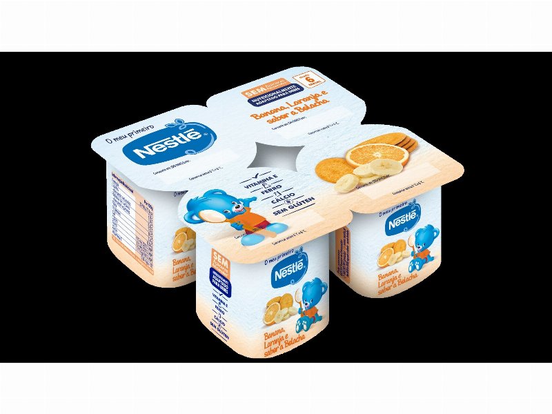 Infantil Nestlé Bebé Banana Laranja E Bolacha 4X100 g