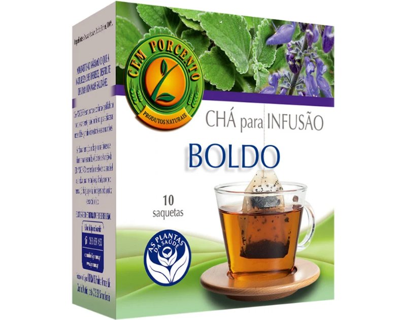 Chá Cem Porcento Boldo 10 Saquetas