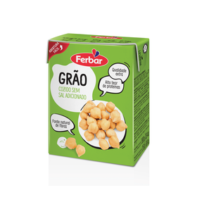Grão De Bico Cozido Sem Glúten Ferbar 380 gr (Peso Escorrido 250 gr)