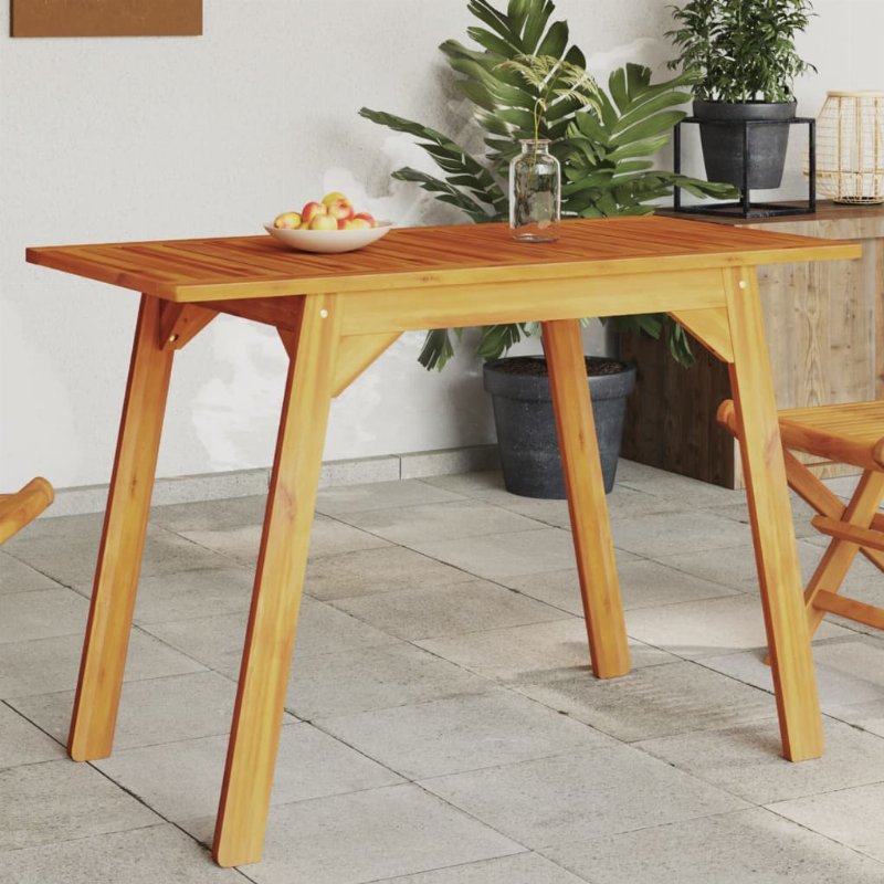 Hkh Mesa De Jantar P/ Jardim 110X56X75 Cm Madeira De Acácia Maciça - Marrom
