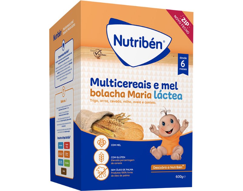Papa Nutriben Lactea Multicereais Mel E Bolacha 600 g