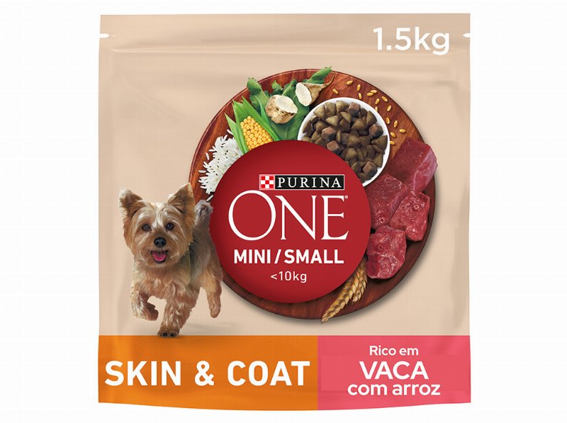 Ração Para Cão Purina One Mini Para Pele E Pêlo Com Vaca 1.5 kg