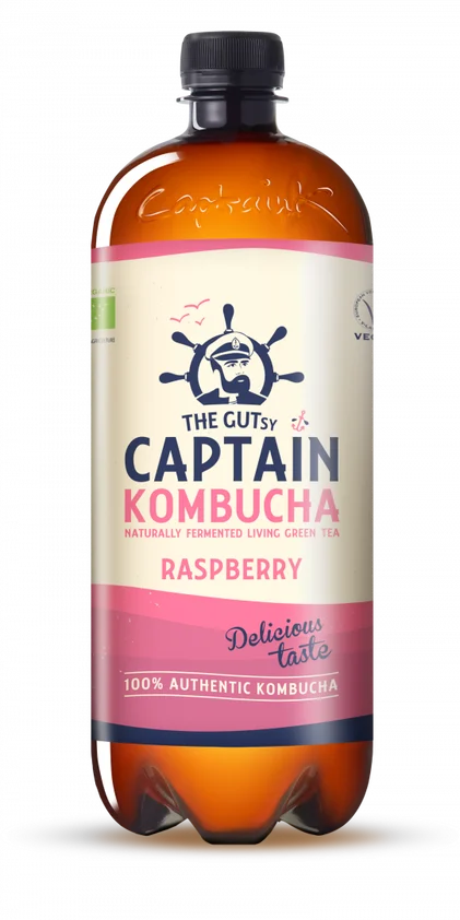 Chá Biológico Framboesa Captain Kombucha 1L