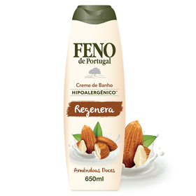 Creme De Banho Hipoalergénico Regenera Amêndoas Doces Feno 650 ml