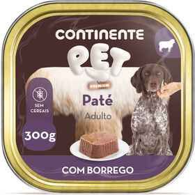 Comida Húmida Para Cão Adulto Paté Borrego Continente Pet 300 g