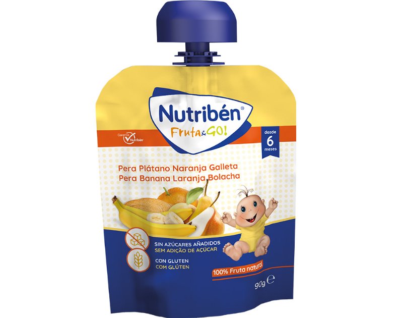 Saquetas Fruta&Go Nutriben Perabananalaranjabolach 90 g